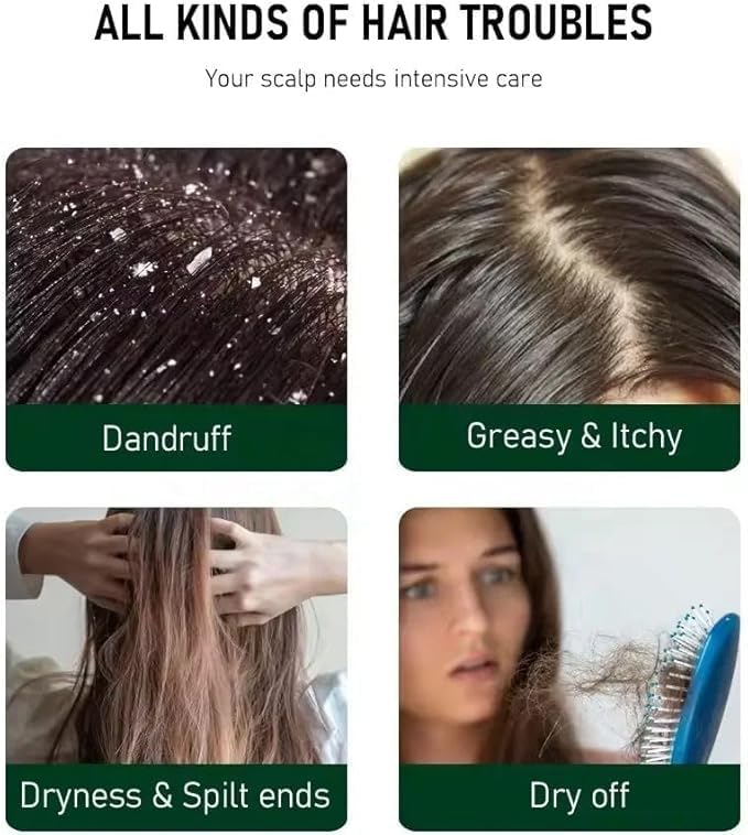 HENIWAYS مجموعة العناية بالشعر الشهيرة بخلاصة الأرز الأسود الطبيعية، تتضمن شامبو للتنظيف العميق ومضاد للزيوت، وبلسم، وقناع للشعر (مجموعة من 3 قطع). - Image 3